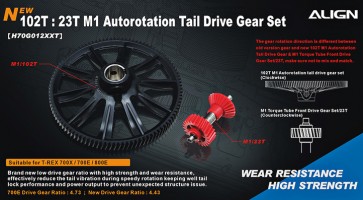 H70G012XX 102T M1 Helical Autorotation Tail Drive Gear Set