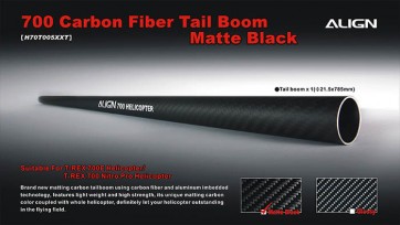 H70T005XX 700 Carbon Fiber Tail Boom-Matte Black