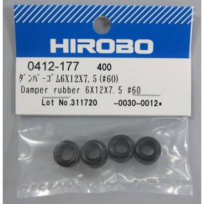 HIROBO 0412-177 Damper Rubber 6X12X7.5