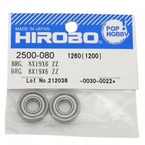 HIROBO 2500-080 Ball Bearings 8x19x6 ZZ
