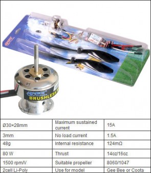 301303A Brushless combo power system 80w