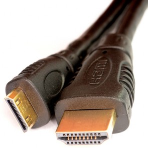 Mini HDMI Type C Male Plug to HDMI Male Cable Lead GOLD 1m