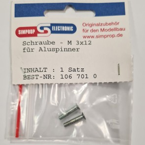 Simprop Screw for Aluminium-Spinner M3x12mm