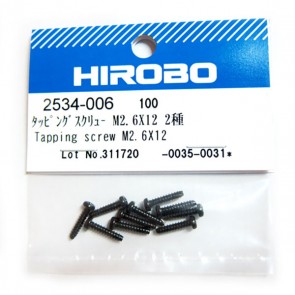 HIROBO 2534-006 TAPPING SCREW M2.6X12 TYPE-2