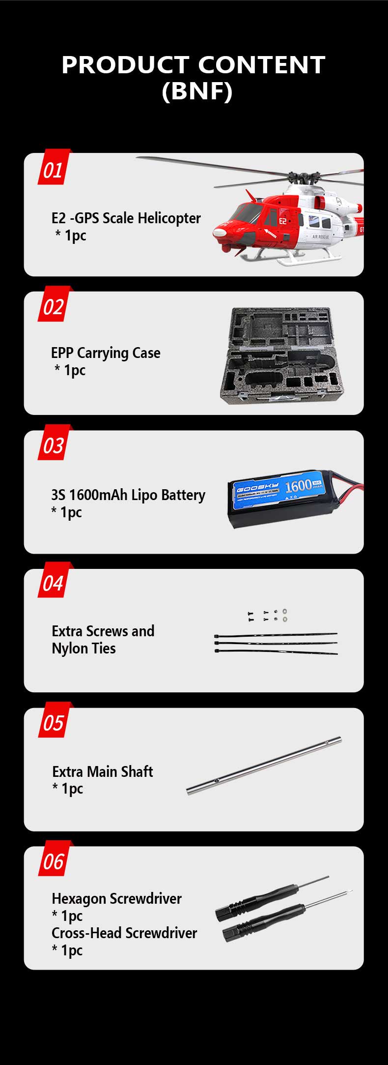 GOOSKY E2 GPS RC Elicottero UH-1Y
