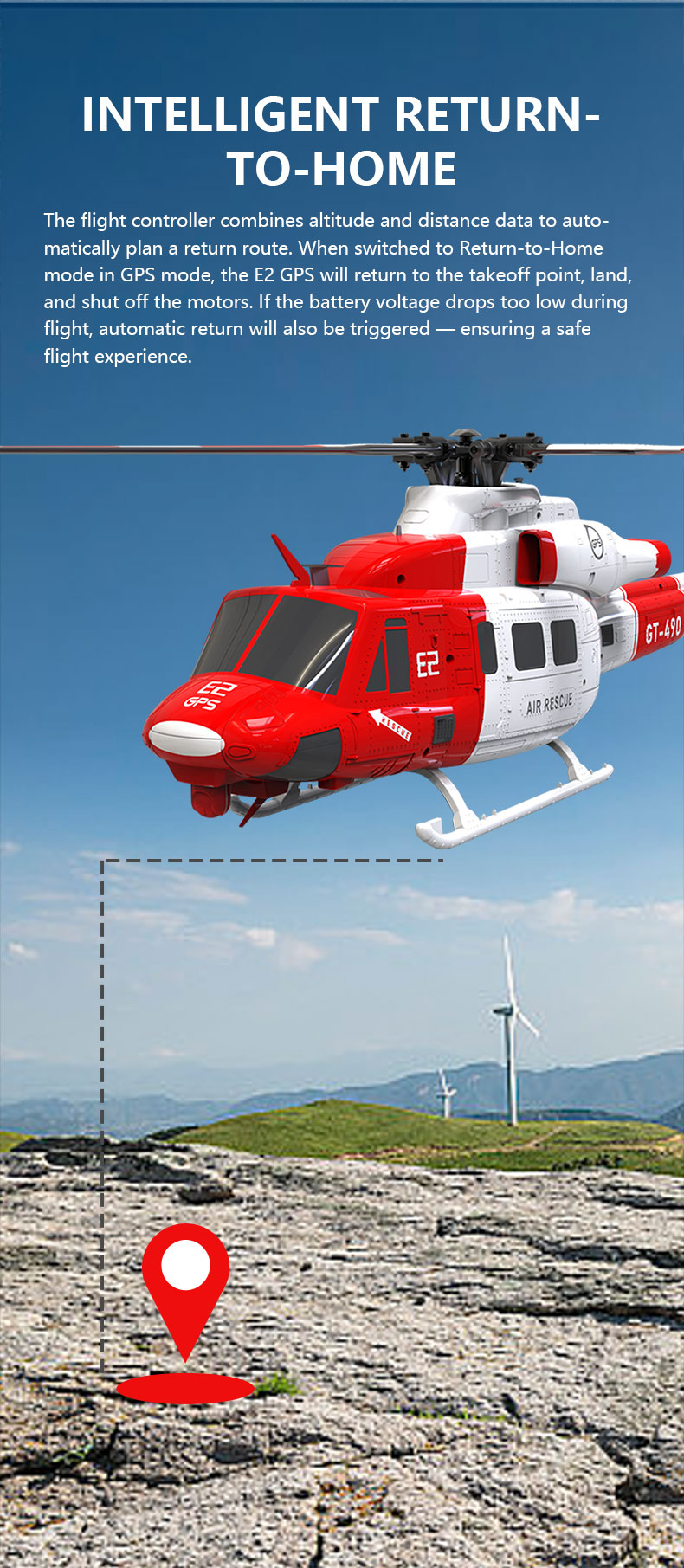 GOOSKY E2 GPS RC Elicottero UH-1Y